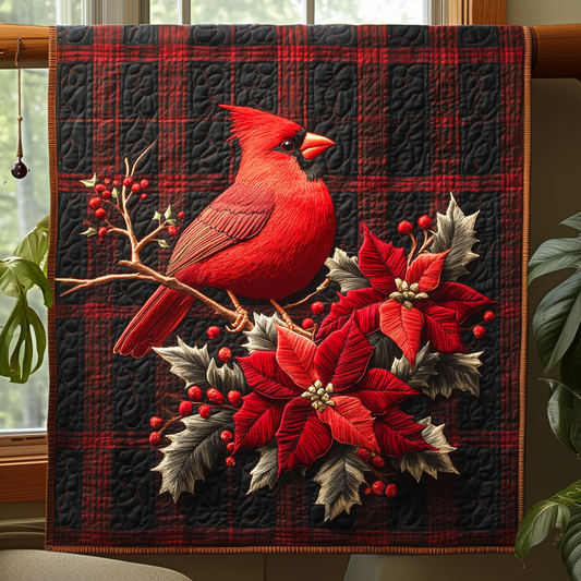 Crimson Perch Quilted Blanket NCU0DV3033