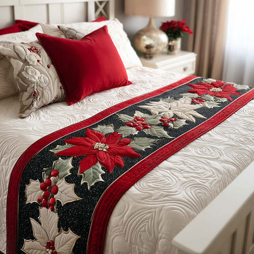 Crimson Petals Quilted Bed Runner NCU0PT9530