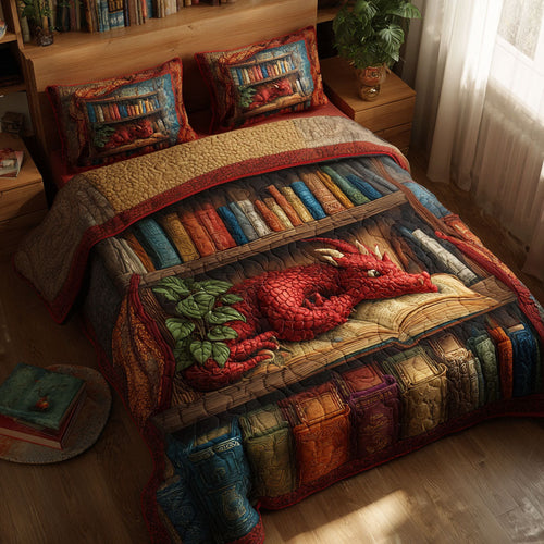 Crimson Reader 3-Piece Quilted Bedding Set NCU0TV1358