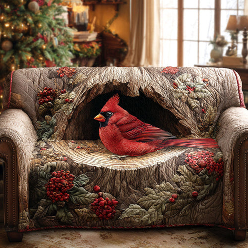 Crimson Refuge Quilted Sofa Cover NCU0TV1294