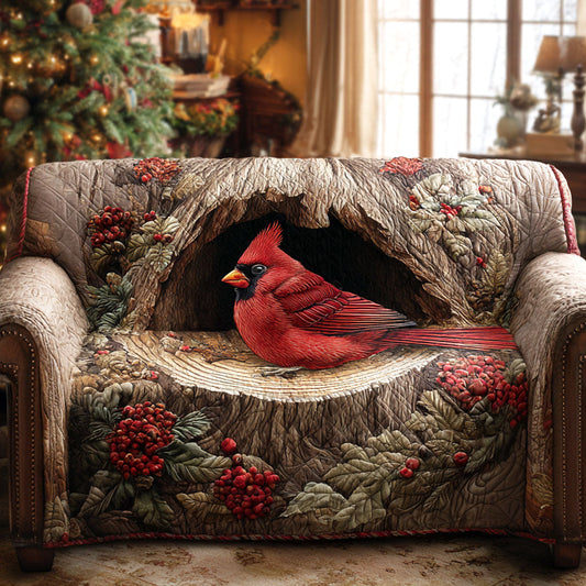 Crimson Refuge Quilted Sofa Cover NCU0TV1294