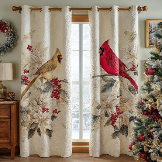 Crimson Song Quilted Curtains NCU0DV8274