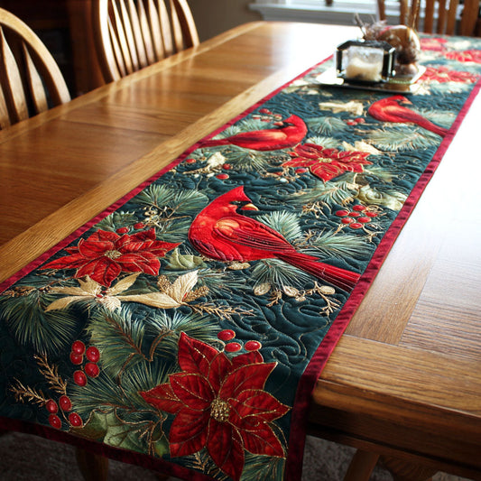 Crimson Song Quilted Table Runner NCU0TV257