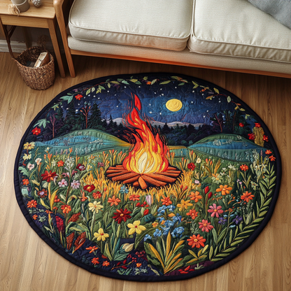 Crimson Sparks Quilted Round Mat NCU0DK5616