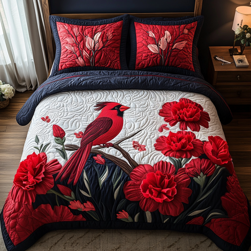 Crimson Spirit 3-Piece Quilted Bedding Set NCU0DV5035