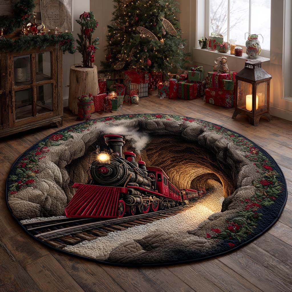 Crimson Steam Miracle Quilted Round Mat NCU0XD1200