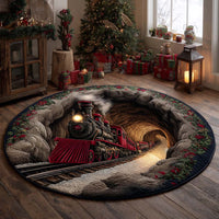 Crimson Steam Miracle Quilted Round Mat NCU0XD1200