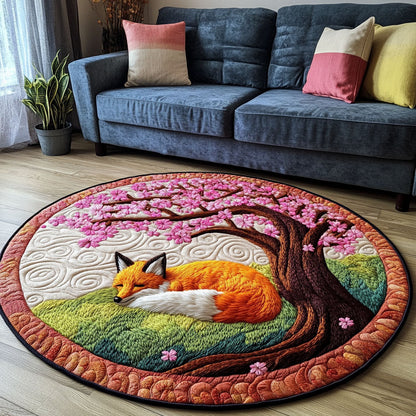 Crimson Tail Quilted Round Mat NCU0NT6824