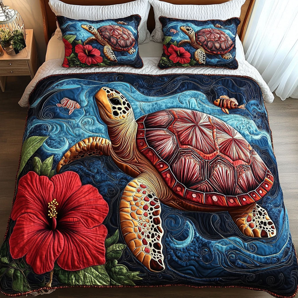 Crimson Tide 3-Piece Quilted Bedding Set NCU0NT3967