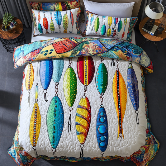 Crimson Wave Quilted Bedding Set NCU0DK6400