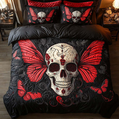 Crimson Wings 3-Piece Quilted Bedding Set NCU0NT7948