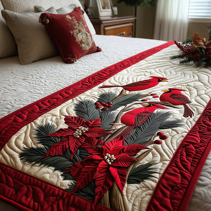 Crimson Wings Quilted Bed Runner NCU0TH3737