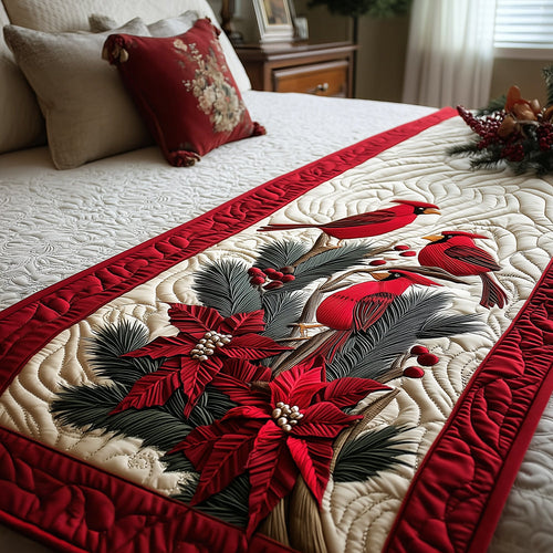 Crimson Wings Quilted Bed Runner NCU0TH3737