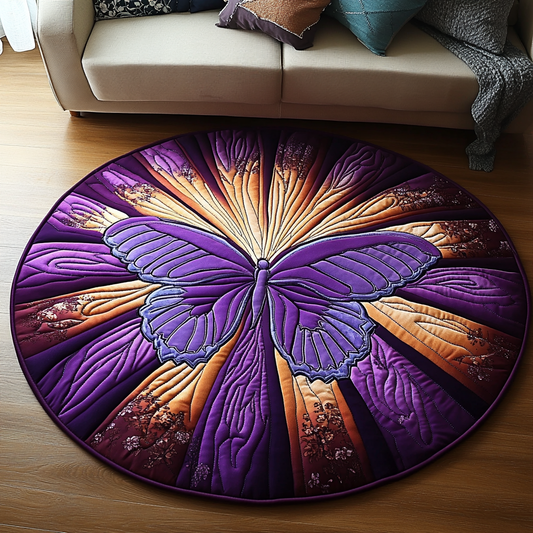 Crimson Wings Quilted Round Mat NCU0VH2621