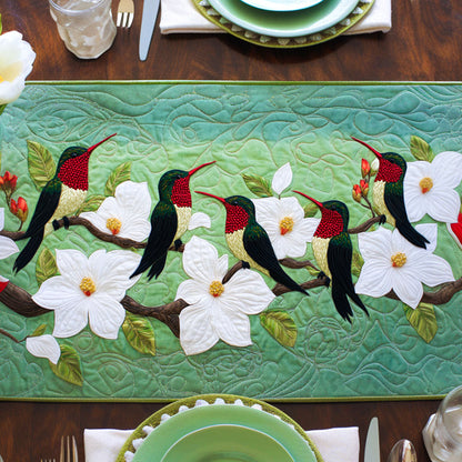 Crimson Wings Quilted Table Runner NCU0NT6221