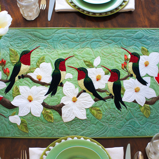 Crimson Wings Quilted Table Runner NCU0NT6221