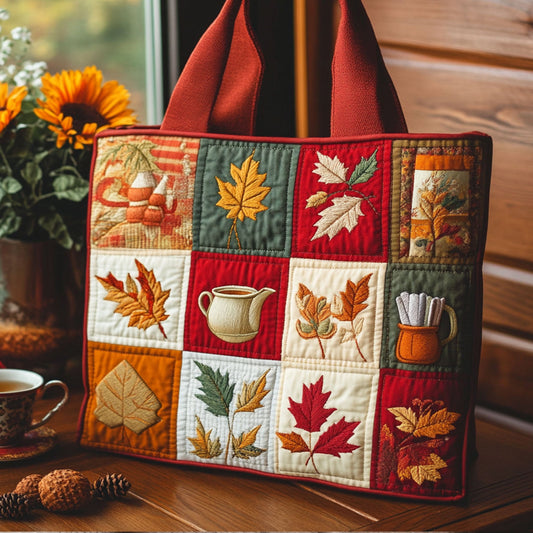 Crisp Autumn Quilted Tote Bag NCU0PT7902