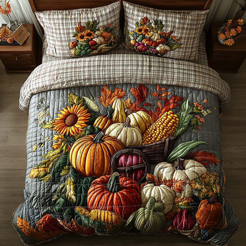 Crisp Harvest Breeze 3-Piece Quilted Bedding Set NCU0NT8347