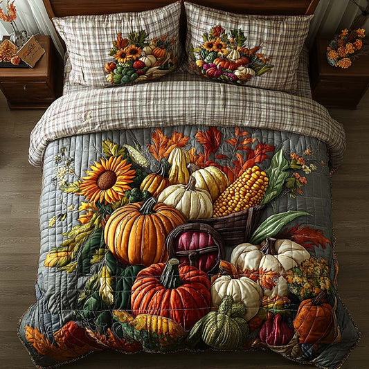 Crisp Harvest Breeze 3-Piece Quilted Bedding Set NCU0NT8347