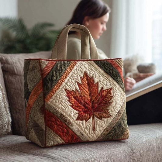 Crisp Leaves Quilted Tote Bag NCU0NT9040
