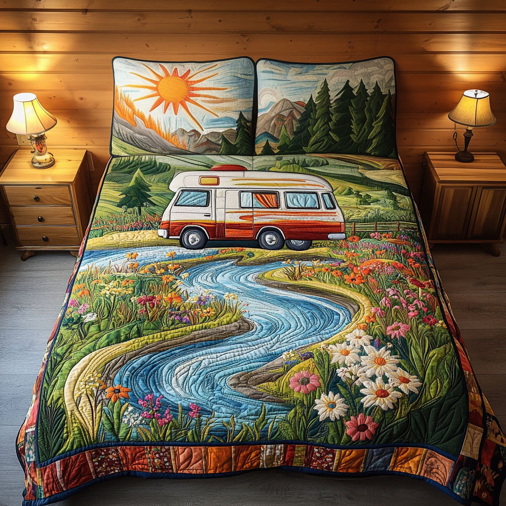 Cross Country Escape 3-Piece Quilted Bedding Set NCU0PT6079