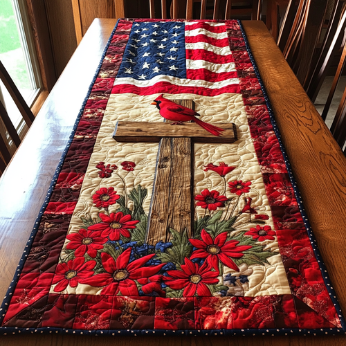 Cross Spirit Quilted Table Runner NCU0DK8168
