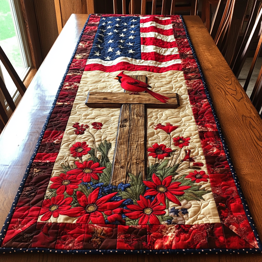 Cross Spirit Quilted Table Runner NCU0DK8168