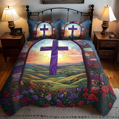 Cross of Comfort 3-Piece Quilted Bedding Set NCU0PT7489