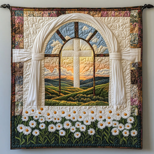 Cross of Devotion Quilted Blanket NCU0PT7516
