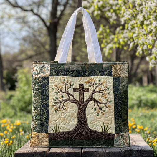 Cross of Glory Quilted Tote Bag NCU0PT8152
