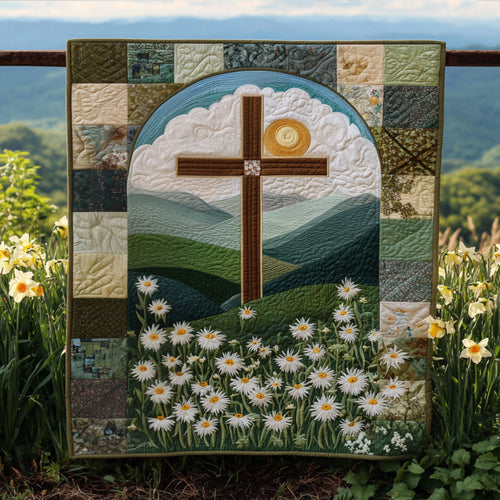 Cross of Grace and Mercy Quilted Blanket NCU0PT7520