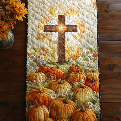 Cross of Harvest Quilted Table Runner NCU0NT9325