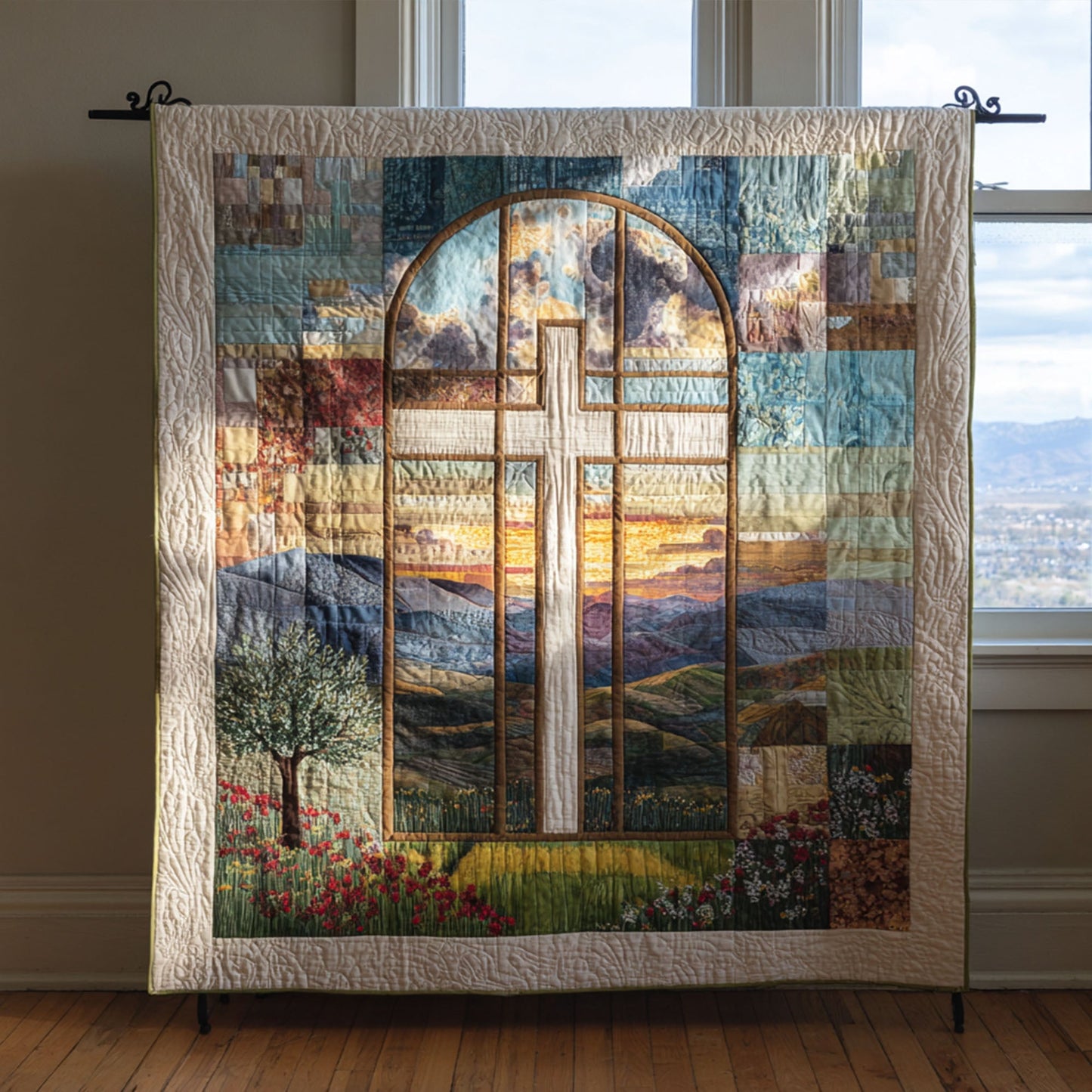 Cross of Healing Quilted Blanket NCU0PT7521