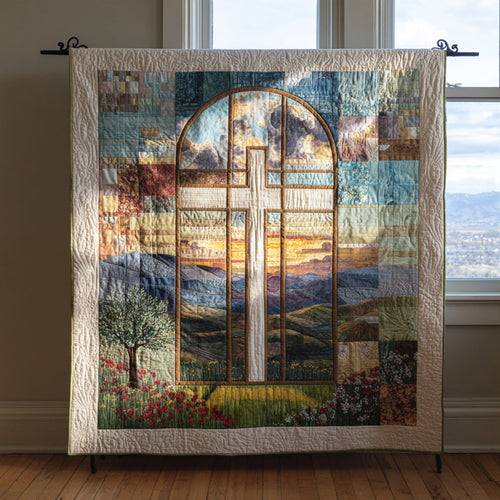 Cross of Healing Quilted Blanket NCU0PT7521