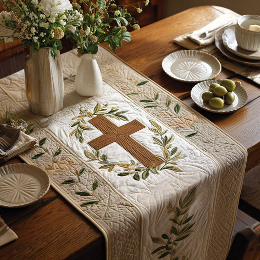 Cross of Holiness Quilted Table Runner NCU0PT7544
