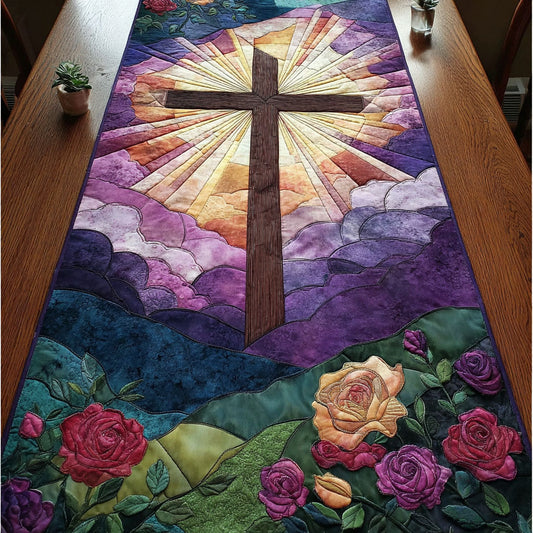 Cross of Hope Quilted Table Runner NCU0NT12312