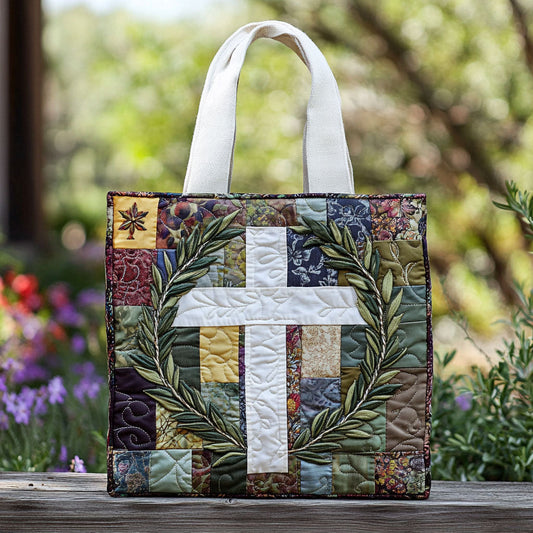 Cross of Hope Quilted Tote Bag NCU0PT8153