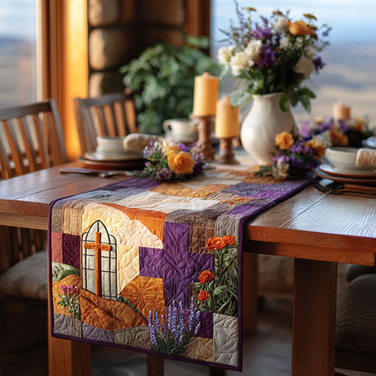 Cross of Hope and Love Quilted Table Runner NCU0PT7545