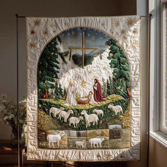 Cross of Life Quilted Blanket NCU0PT7522