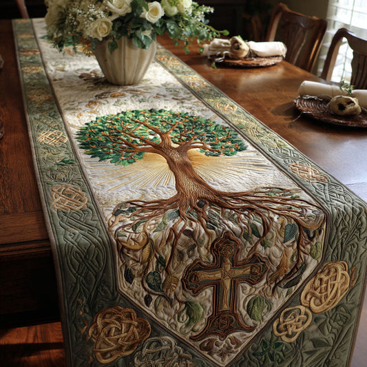 Cross of Light and Redemption Quilted Table Runner NCU0PT7546