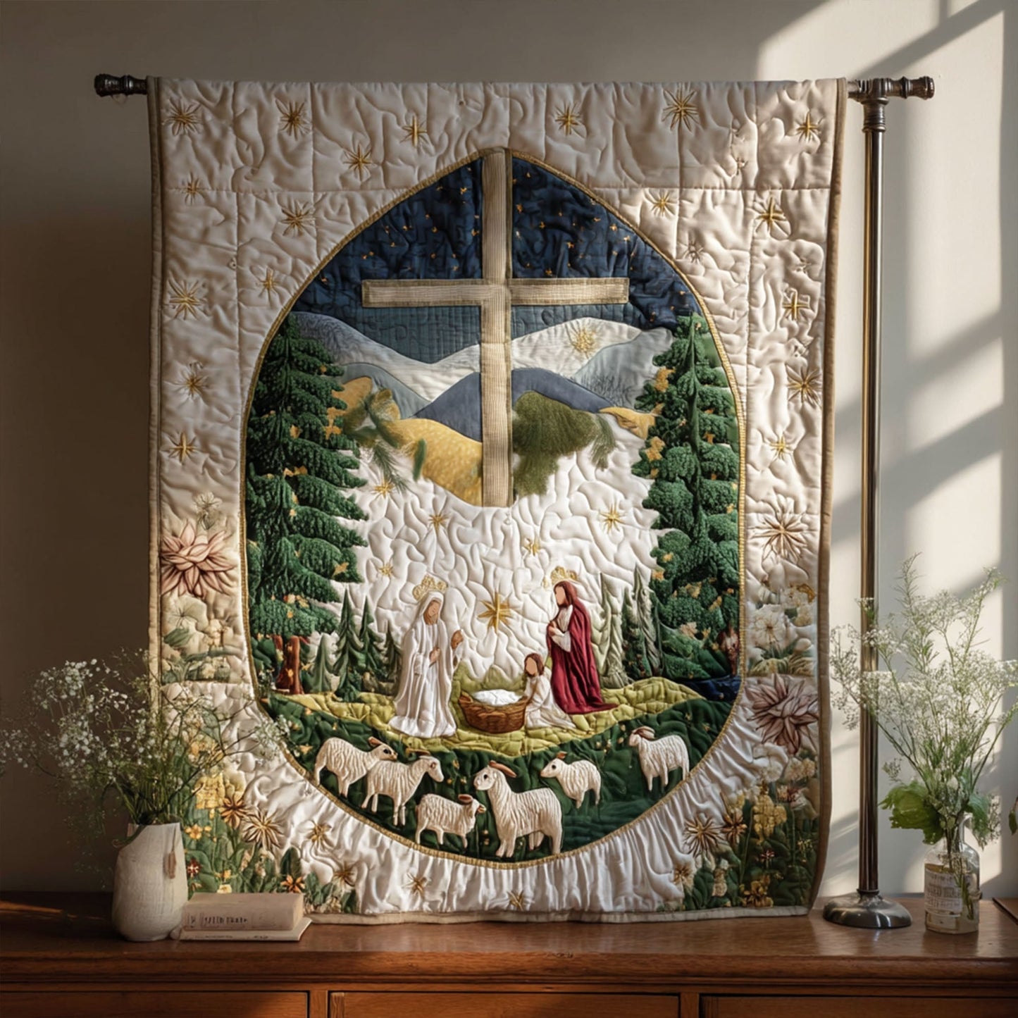 Cross of Love Quilted Blanket NCU0PT7524