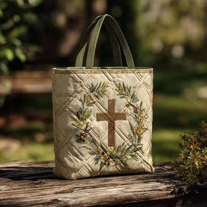 Cross of Peace Quilted Tote Bag NCU0PT8154
