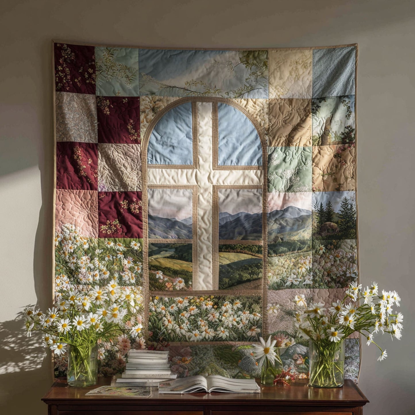 Cross of Redemption Quilted Blanket NCU0PT7525