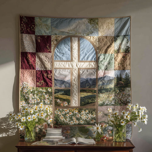 Cross of Redemption Quilted Blanket NCU0PT7525