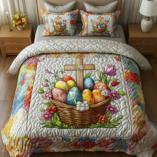 Cross of Renewal 3-Piece Quilted Bedding Set NCU0NT2901