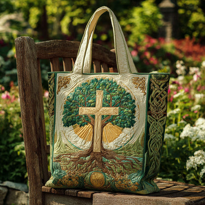 Cross of Righteousness Quilted Tote Bag NCU0PT8157