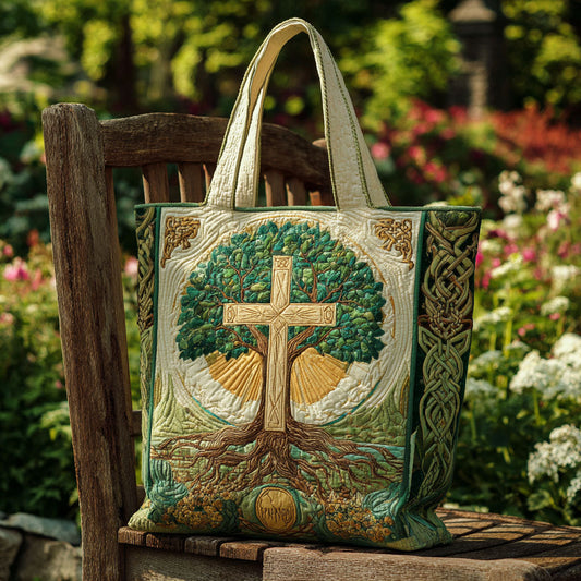 Cross of Righteousness Quilted Tote Bag NCU0PT8157
