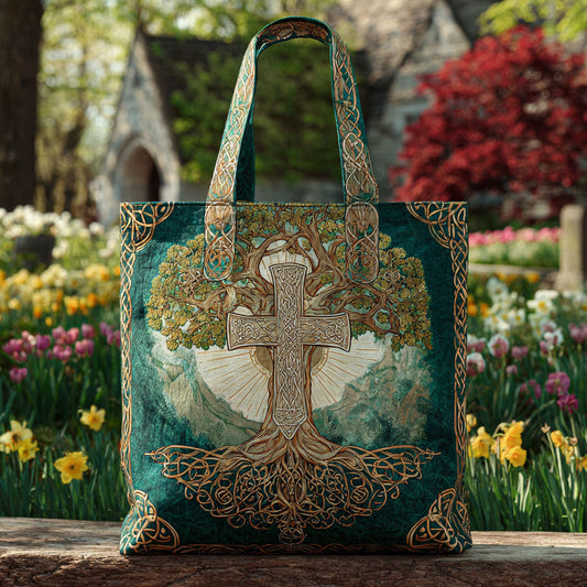Cross of Salvation Quilted Tote Bag NCU0PT8158