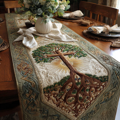 Cross of Sanctuary Quilted Table Runner NCU0PT7551