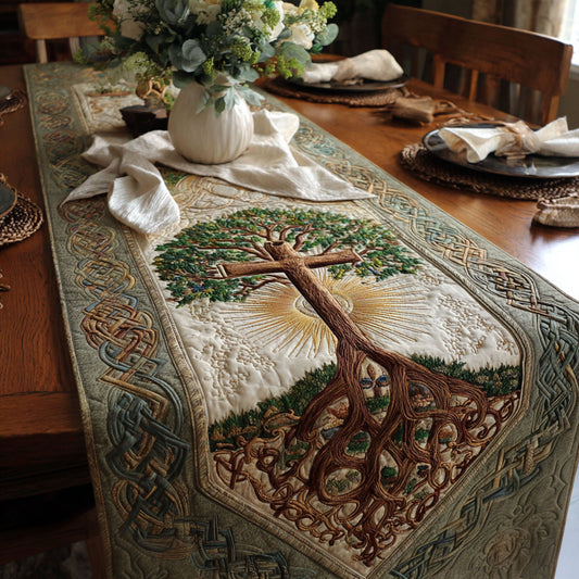 Cross of Sanctuary Quilted Table Runner NCU0PT7551